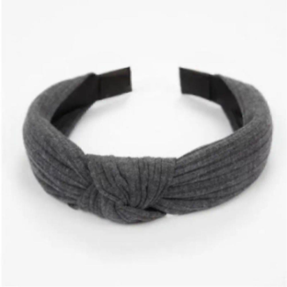 Dark Gray Top Knot Headband